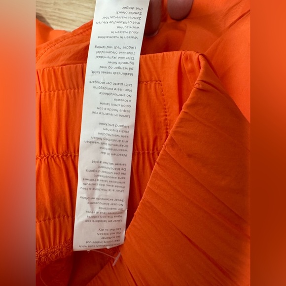 NWT Fabletics High-Waisted Piped Nylon Pant in Passion Orange - Picture 11 of 12